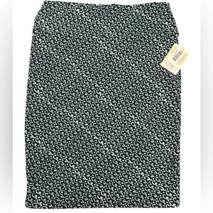 LuLaRoe Cassie Blue Green Stretch Skirt Size XL